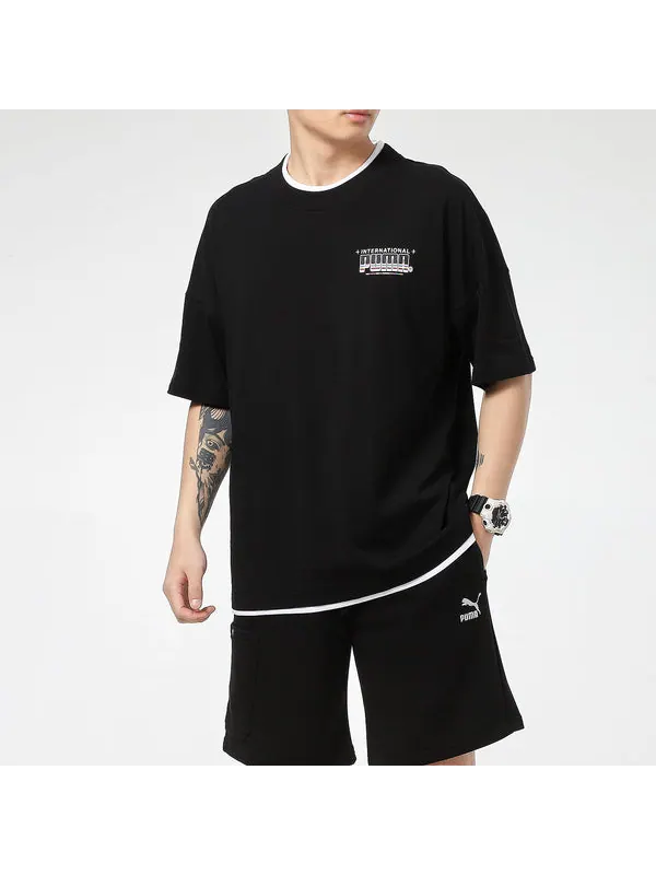 Футболка x britto t-shirt 'black white' Puma — изображение 4 из 4, черный/белый
