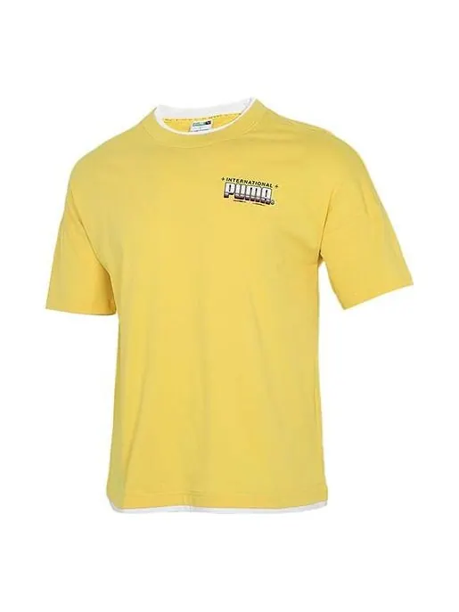 Футболка x britto t-shirt 'yellow white black' Puma — изображение 1 из 4, желтый/белый/черный