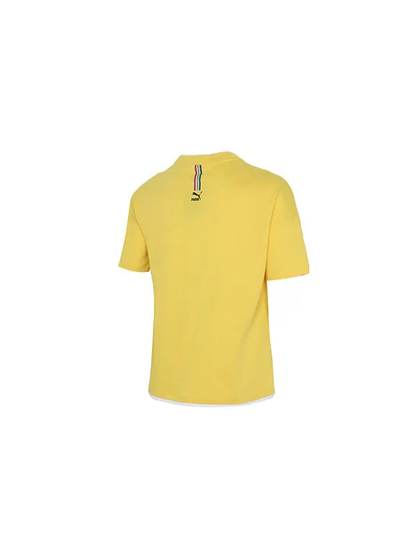 Футболка x britto t-shirt 'yellow white black' Puma — изображение 2 из 4, желтый/белый/черный