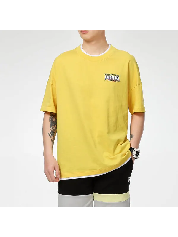Футболка x britto t-shirt 'yellow white black' Puma — изображение 3 из 4, желтый/белый/черный