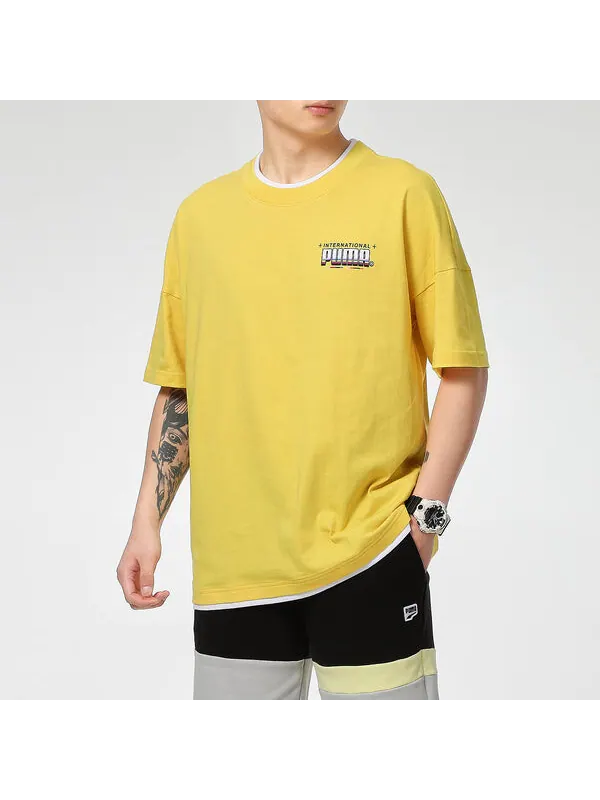 Футболка x britto t-shirt 'yellow white black' Puma — изображение 4 из 4, желтый/белый/черный