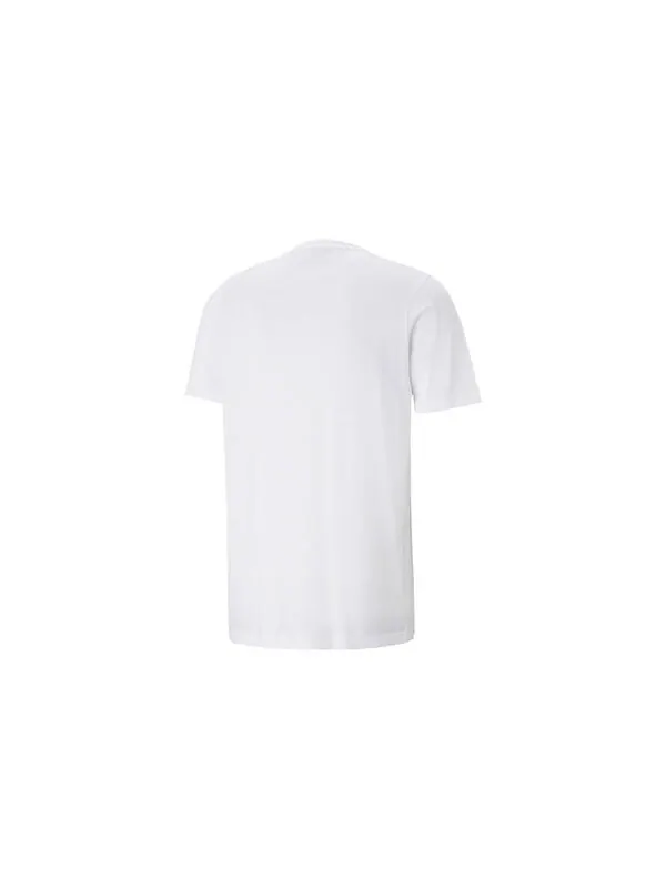 Футболка classics logo t-shirt 'white black' Puma — изображение 2 из 4, белый/черный