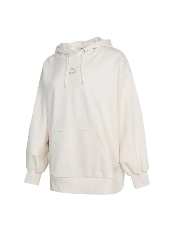 Толстовка classics oversized hoodie 'white' Puma — изображение 1 из 4, белый