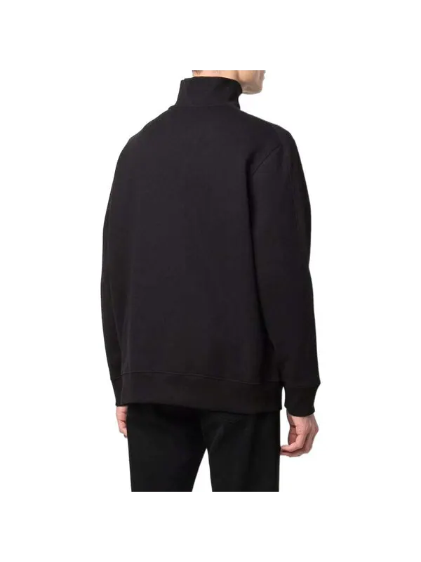 Свитер x maison kitsun half zip sweater 'black white' Puma — изображение 3 из 4, черный/белый