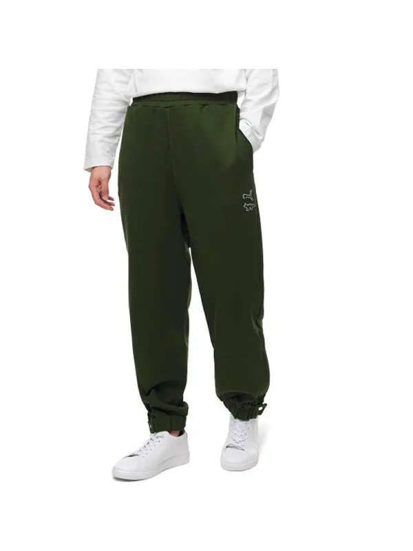 Брюки x maison kitsune sweatpants 'green' Puma — изображение 3 из 4, зеленый