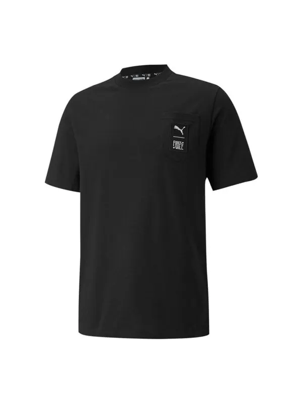 Футболка x first mile crossover pocket small label solid color sports short sleeve black Puma — изображение 1 из 2, черный