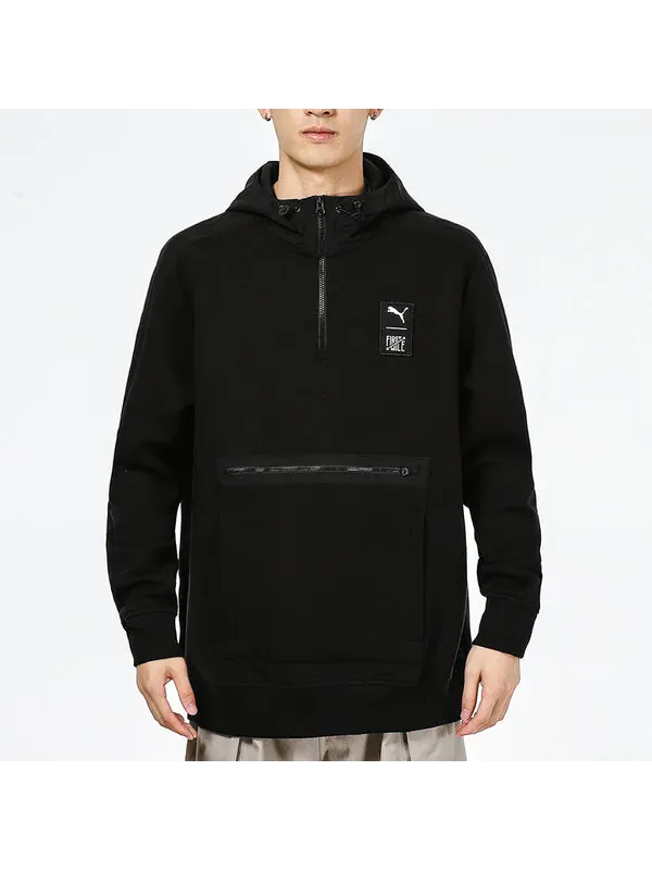 Толстовка x firstmile crossover splicing pocket sports training black Puma — изображение 3 из 4, черный