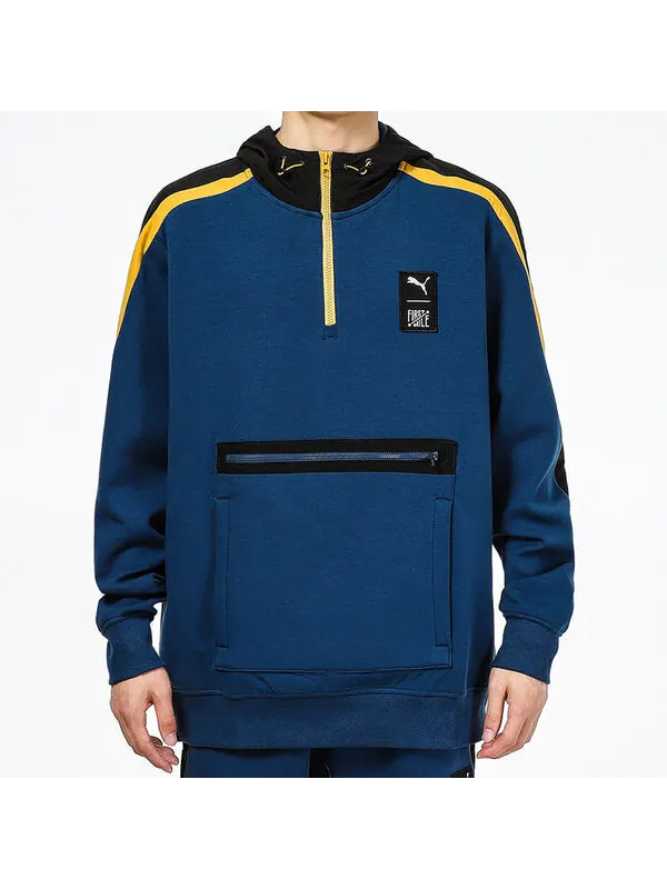 Толстовка x firstmile crossover splicing pocket sports training blue Puma — изображение 2 из 3, синий