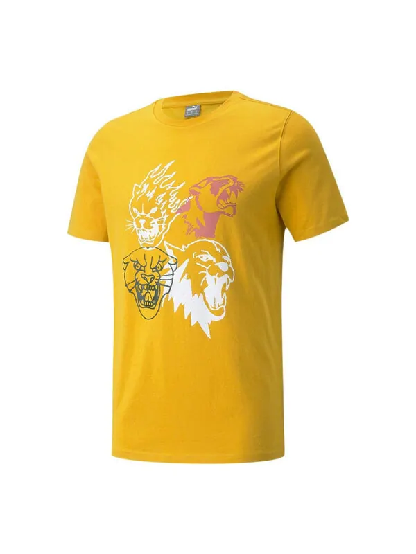 Футболка 4th quarter short sleeve t-shirt 'yellow' Puma — изображение 1 из 4
