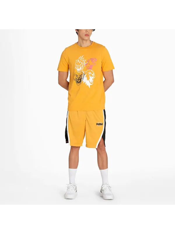 Футболка 4th quarter short sleeve t-shirt 'yellow' Puma — изображение 3 из 4