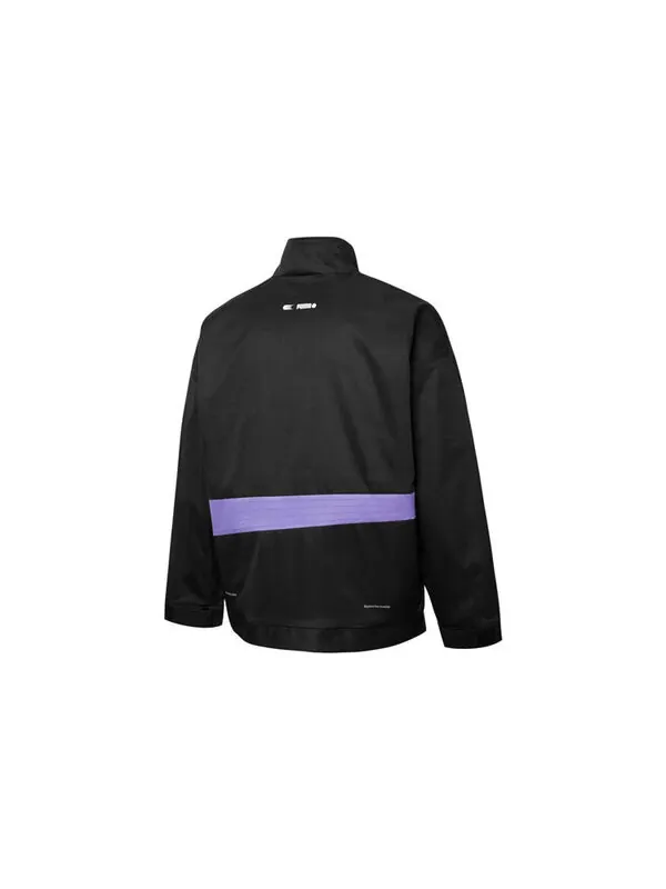 Куртка x roaringwild oversized jacket 'black' Puma — изображение 2 из 2, черный/фиолетовый