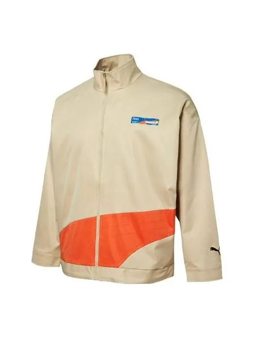 Куртка x roaringwild oversized jacket 'beige' Puma — изображение 1 из 2, бежевый/оранжевый