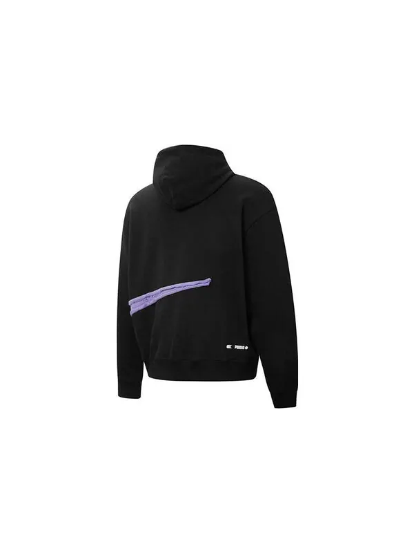 Толстовка x roaringwild hoodie 'black purple' Puma — изображение 2 из 2, черный/фиолетовый