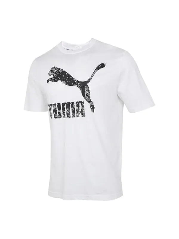 Футболка archive logo t-shirt 'white' Puma — изображение 1 из 4, белый/черный