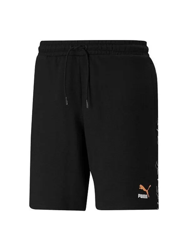 Шорты logo shorts 'black' Puma — изображение 1 из 1, черный