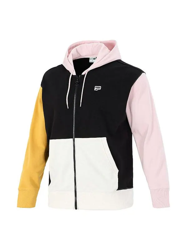 Куртка athleisure casual sports contrasting colors hooded jacket white Puma — изображение 1 из 2, белый
