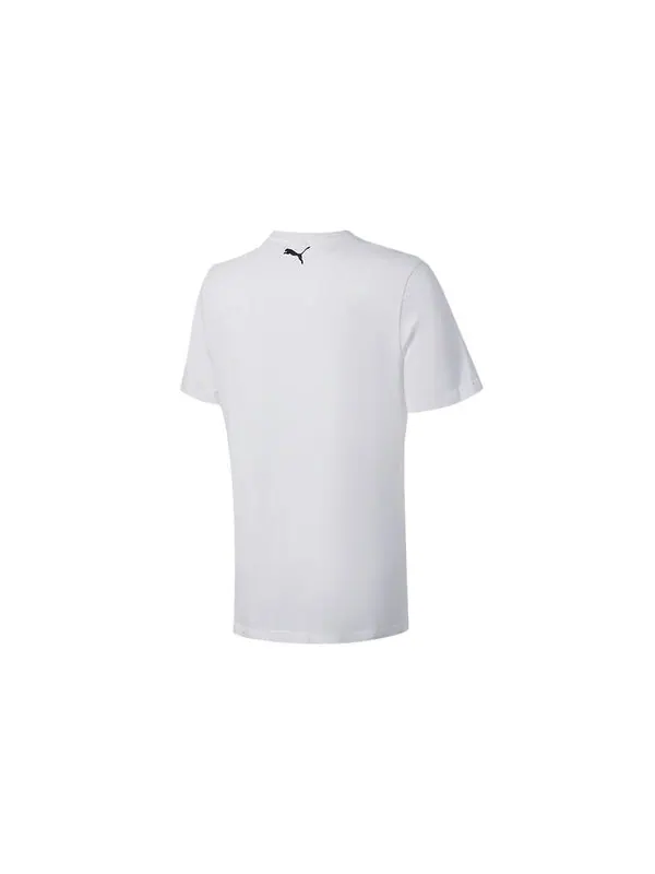 Футболка team graphic tee 'white' Puma — изображение 2 из 3, белый/красный