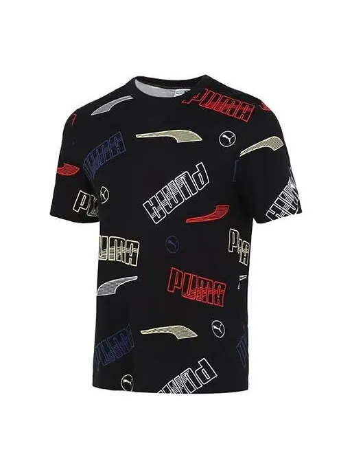 Футболка solid regular fit t-shirt 'black' Puma — изображение 1 из 4