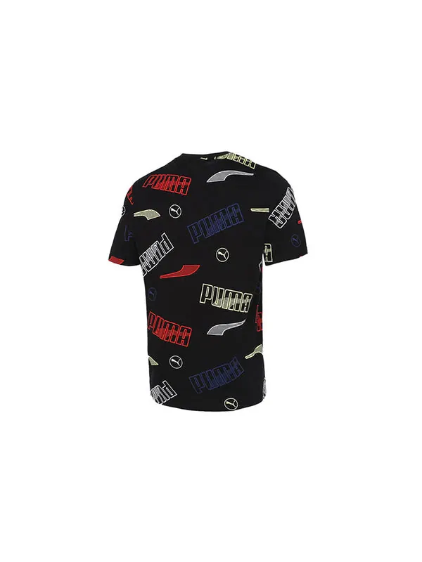 Футболка solid regular fit t-shirt 'black' Puma — изображение 2 из 4