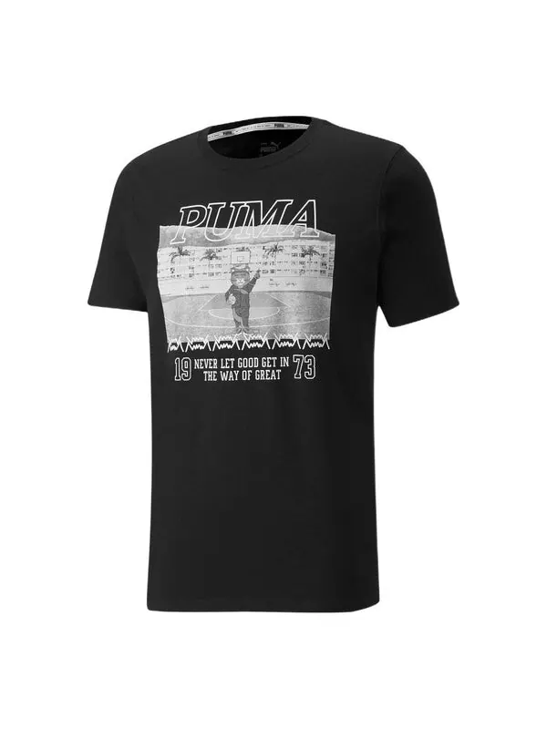 Футболка dylan graphic t-shirt 'black' Puma — изображение 1 из 4, черный
