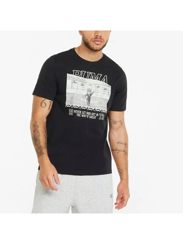 Футболка dylan graphic t-shirt 'black' Puma — изображение 3 из 4, черный
