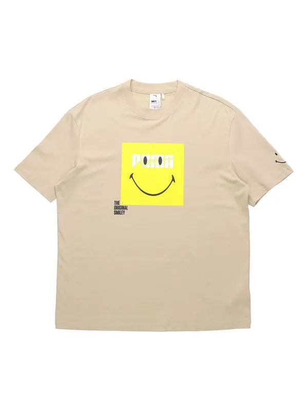 Футболка x smiley sports round-neck tee khaki Puma — изображение 1 из 2, хаки