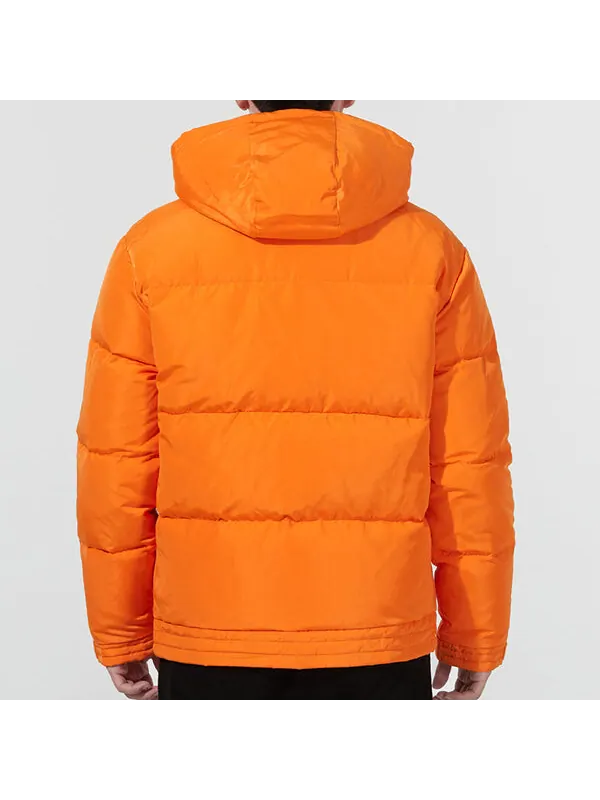 Куртка hoodie loose down jacket 'orange' Puma — изображение 4 из 4, оранжевый