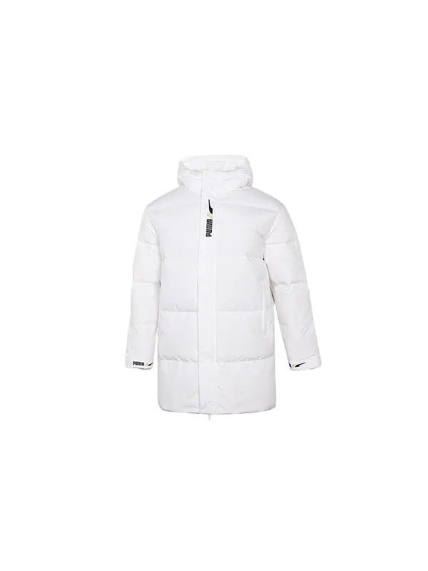 Куртка windproof down warm jacket 'white' Puma — изображение 2 из 4, белый/черный