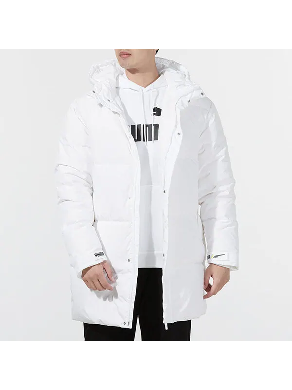 Куртка windproof down warm jacket 'white' Puma — изображение 3 из 4, белый/черный