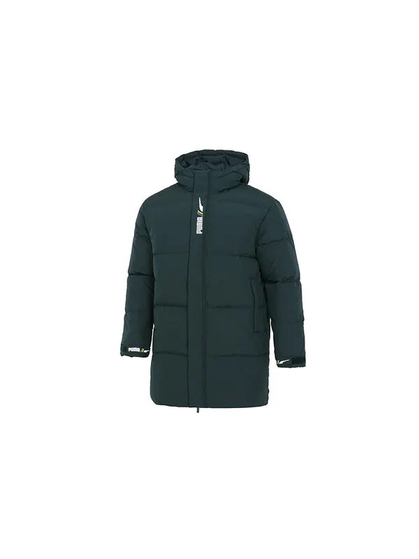 Куртка windproof down warm jacket 'green' Puma — изображение 2 из 4, зеленый