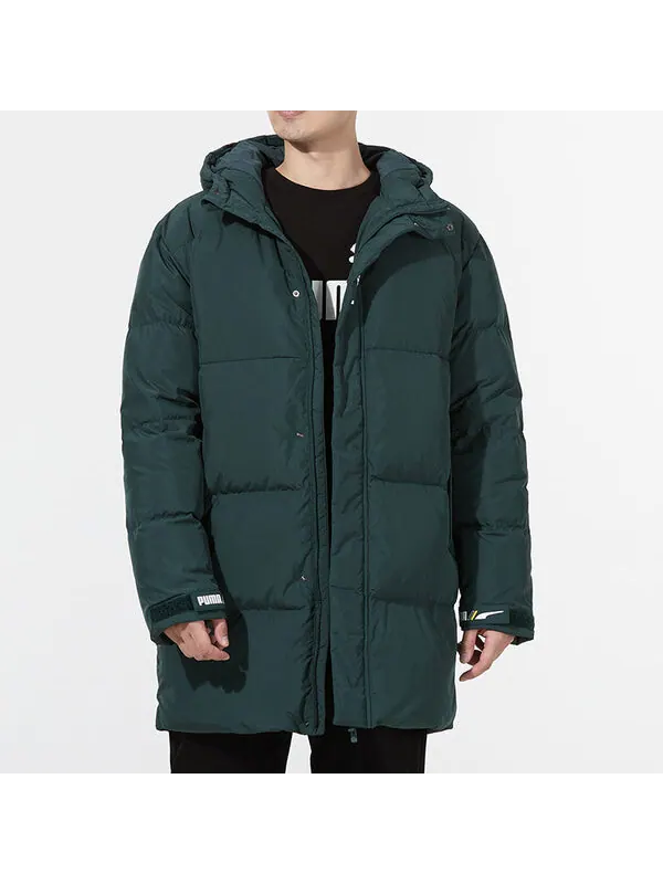 Куртка windproof down warm jacket 'green' Puma — изображение 3 из 4, зеленый