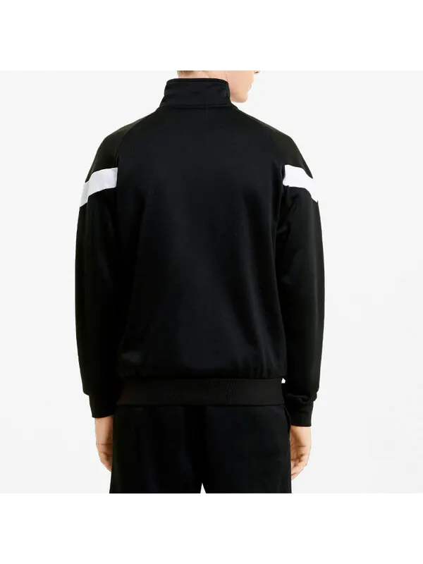 Куртка iconic mcs track jacket 'black' Puma — изображение 4 из 4, черный/белый