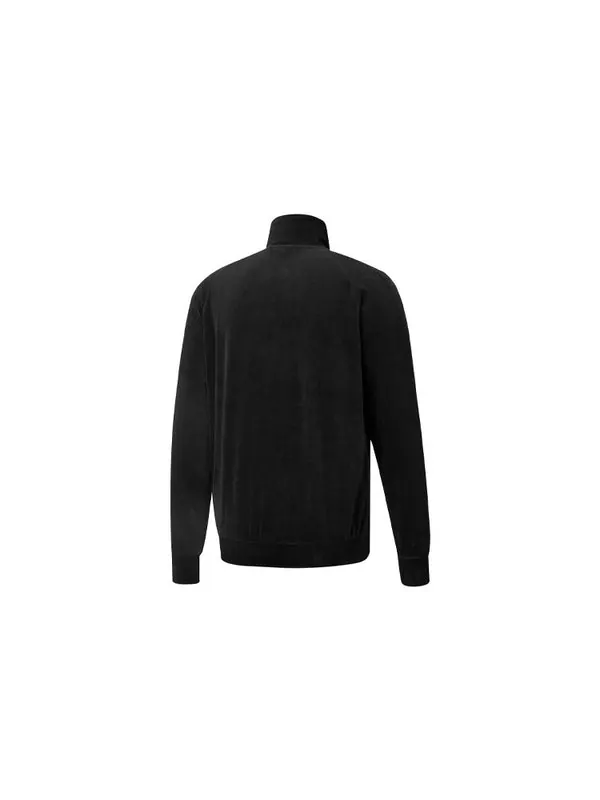 Куртка iconic t7 embroidered logo retro sports suede stand collar jacket black Puma — изображение 2 из 3, черный