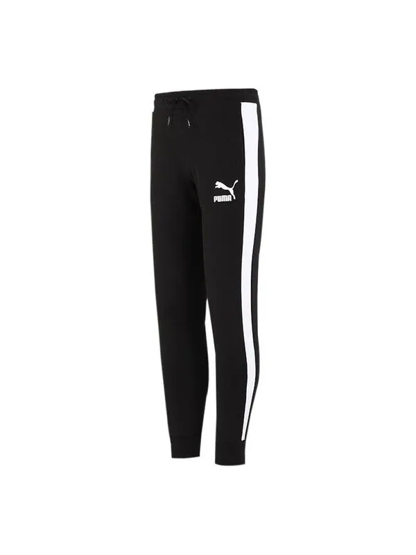 Брюки iconic t7 track pants 'black' Puma — изображение 1 из 4, черный