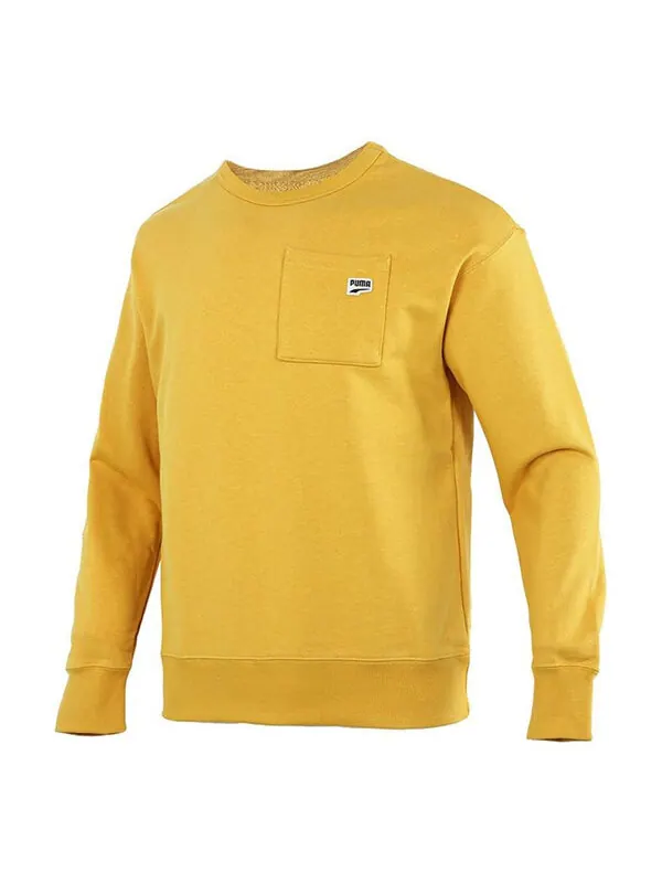 Свитер small logo pocket sweatshirt 'yellow' Puma