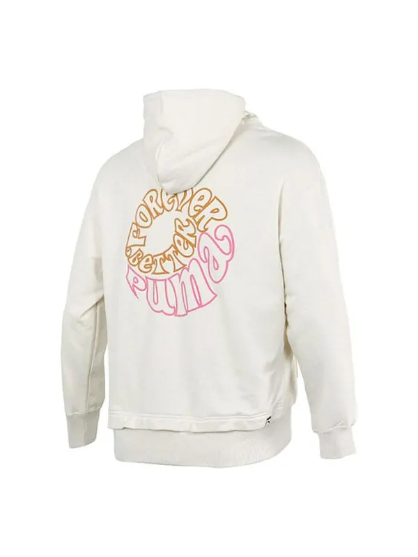 Толстовка back logo printing sports white Puma — изображение 1 из 3, белый