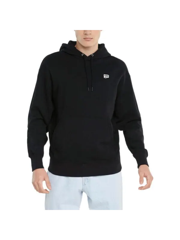 Толстовка downtown hoodie 'black' Puma — изображение 2 из 2, черный