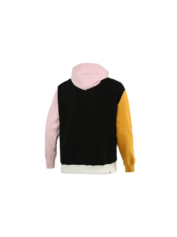 Толстовка sports colorblock hooded casual pullover black Puma — изображение 2 из 3, черный