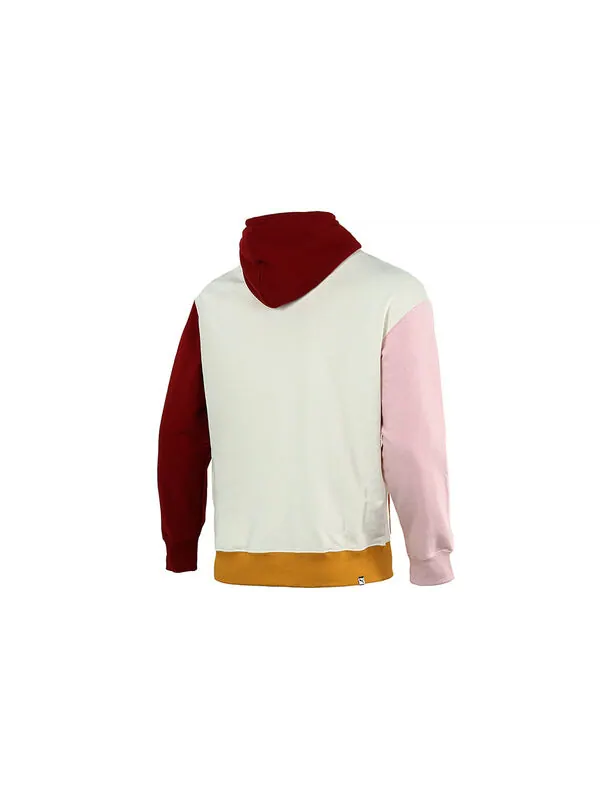 Толстовка sports colorblock hooded casual pullover white Puma — изображение 2 из 3, белый
