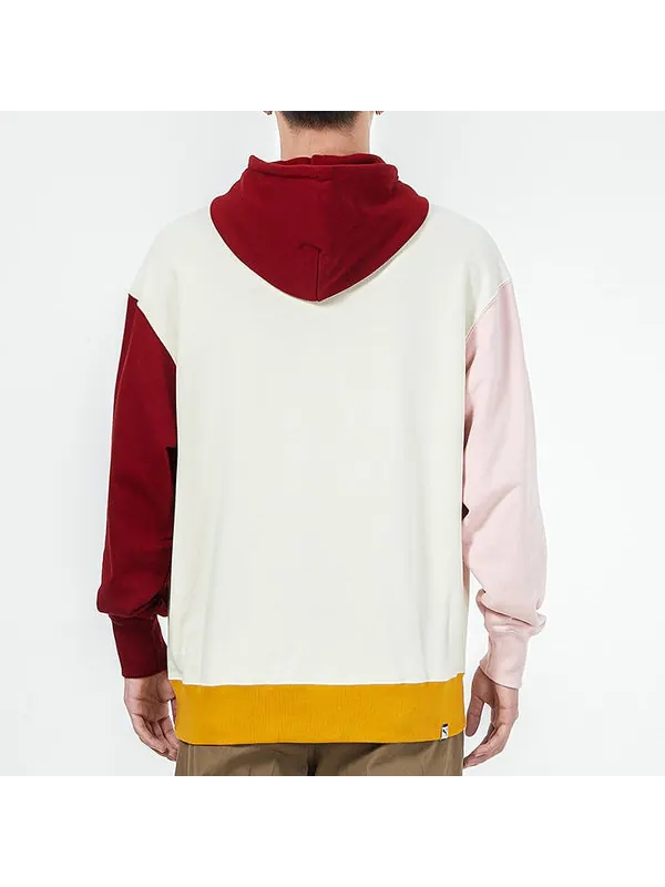Толстовка sports colorblock hooded casual pullover white Puma — изображение 3 из 3, белый
