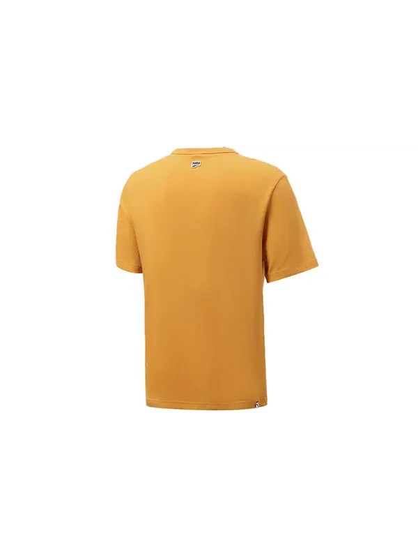 Футболка logo printing sport round neckshort sleeve men's orange Puma — изображение 2 из 2, оранжевый