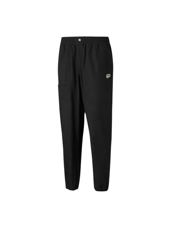 Брюки downtown twill pants 'black' Puma — изображение 1 из 2, черный