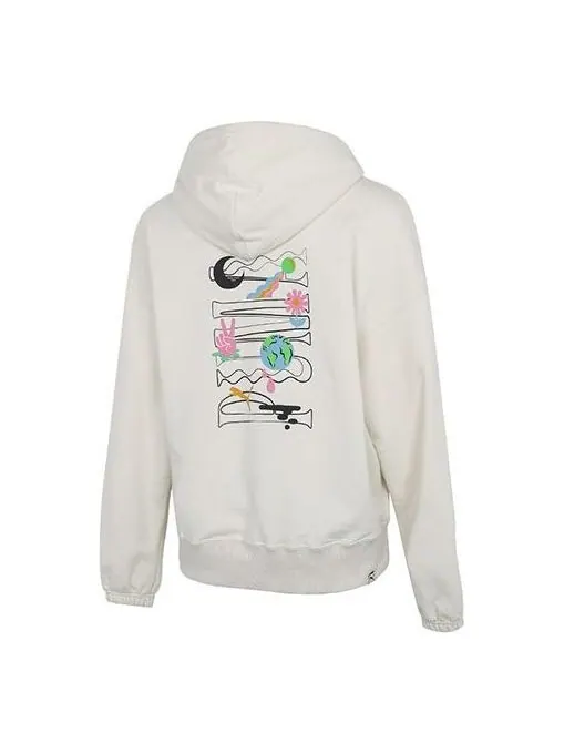 Свитер downtown graphic hoodie 'white' Puma — изображение 1 из 4, белый