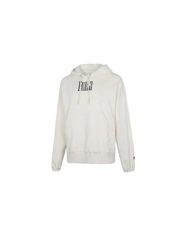 Свитер downtown graphic hoodie 'white' Puma — изображение 2 из 4, белый
