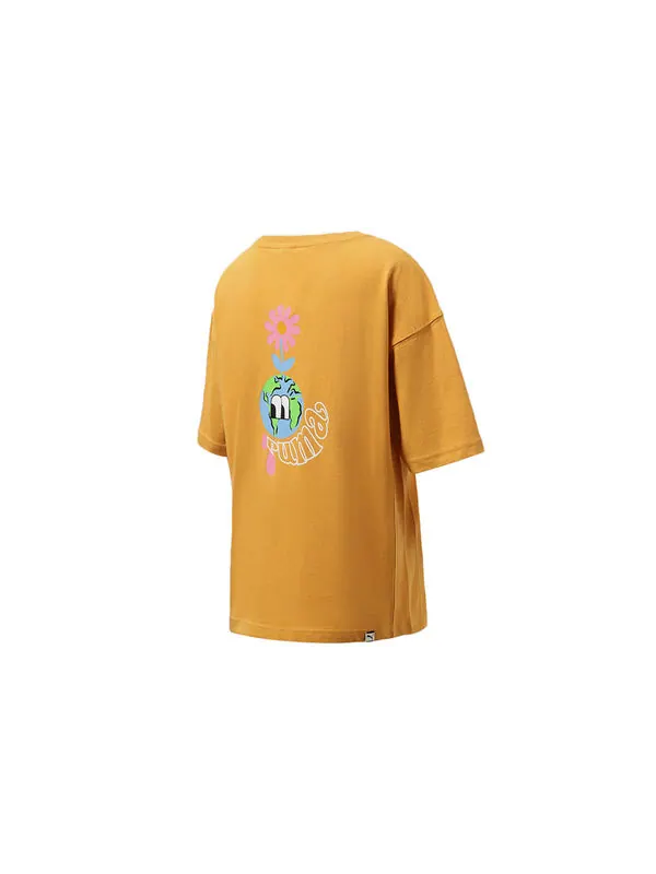 Футболка printing casual sport round neckshort sleeve yellow Puma — изображение 2 из 2, желтый