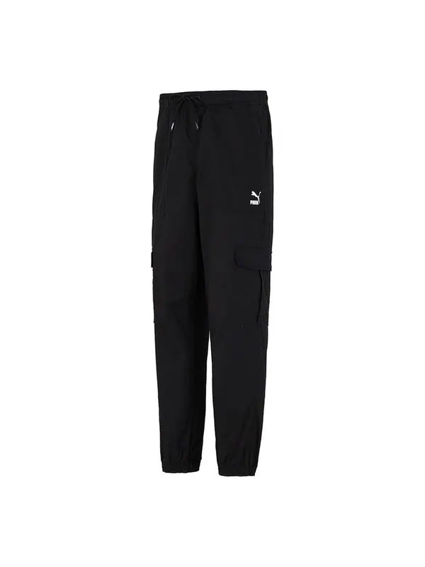 Брюки woven cargo bundle feet casual long pants black Puma — изображение 1 из 4, черный