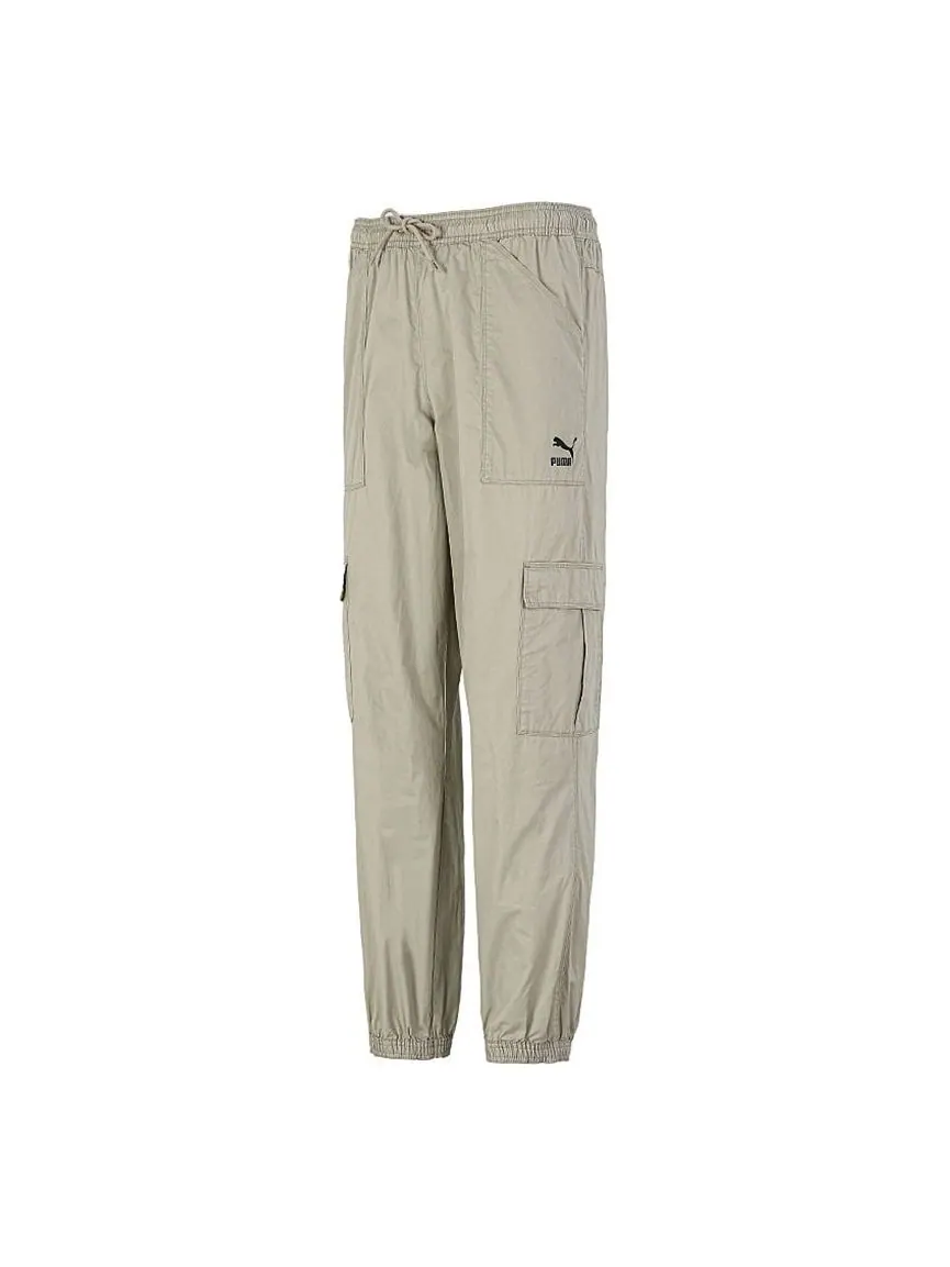 Повседневные брюки PUMA Woven Cargo Bundle Feet Casual Long Pants Creamy White — изображение 1 из 5, бежевый