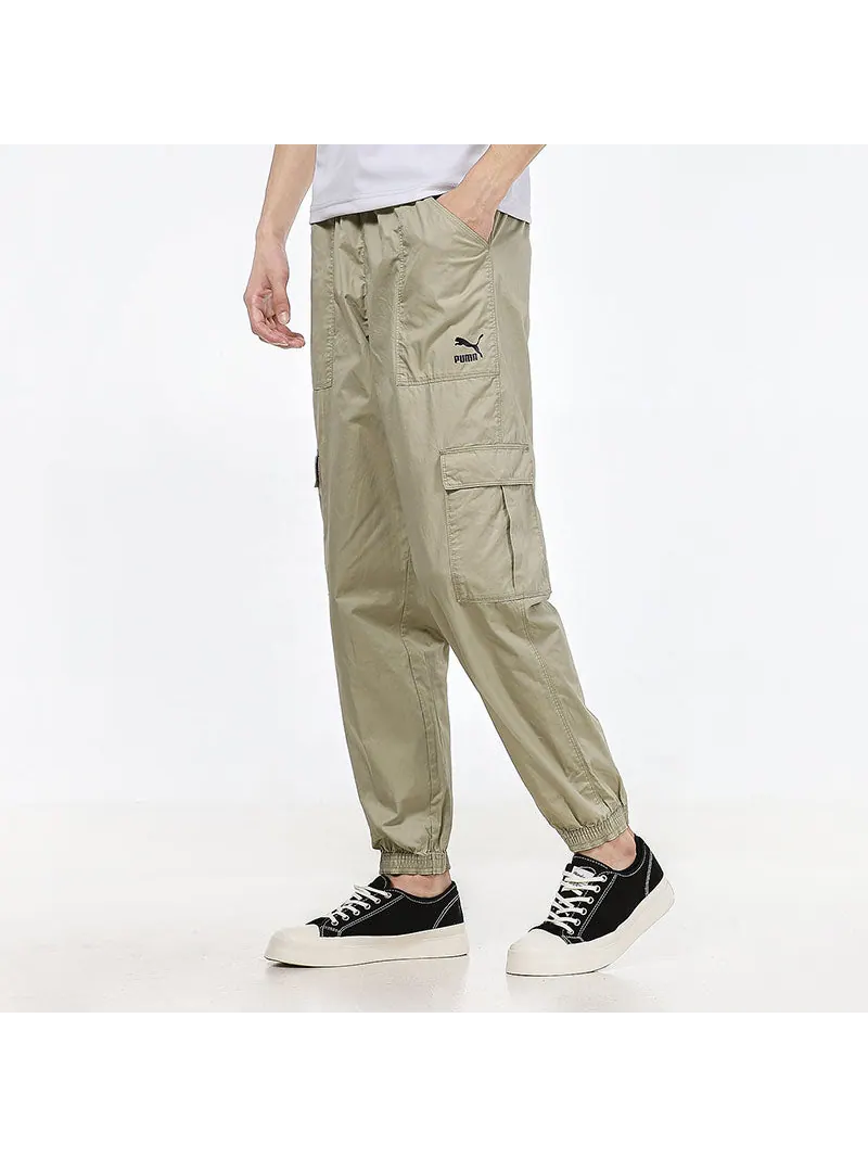 Повседневные брюки PUMA Woven Cargo Bundle Feet Casual Long Pants Creamy White — изображение 5 из 5, бежевый