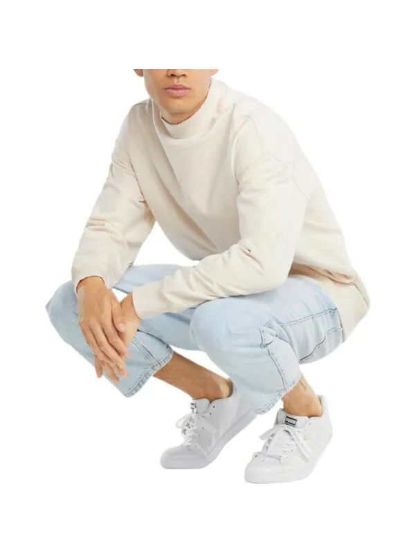 Куртка classics high crew neck sweater 'white' Puma — изображение 3 из 4, белый