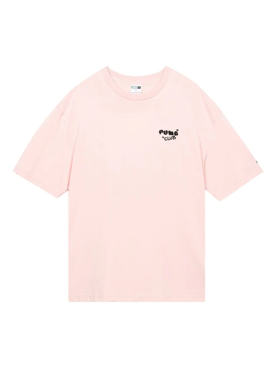 Футболка PUMA Men's Club Oversize SS Tee Sports Pink — изображение 1 из 5, красный